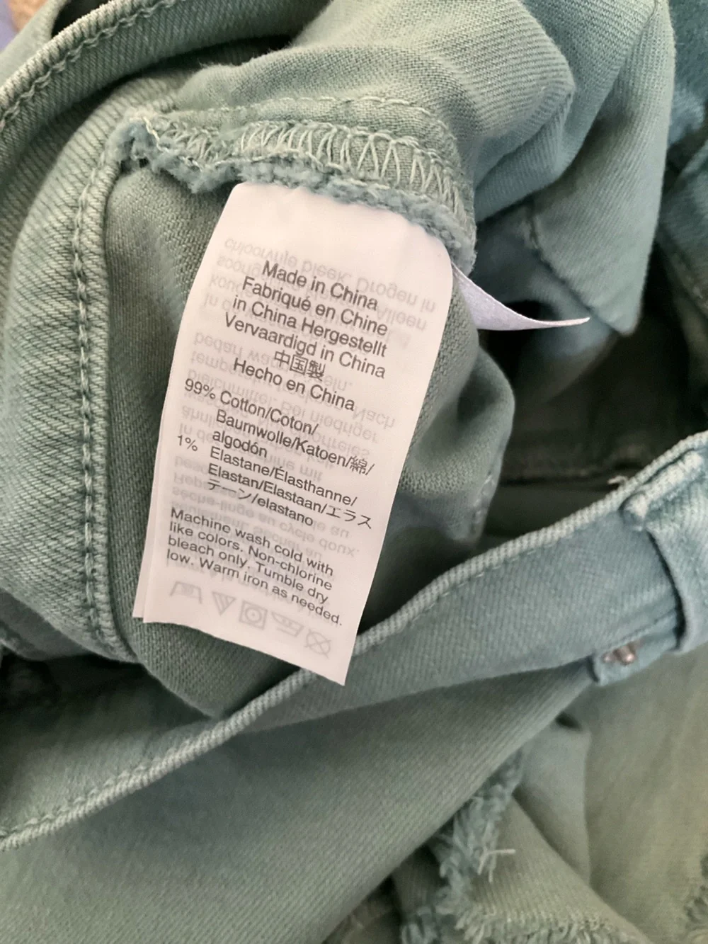 J.Crew Mercantile Green Frayed Hem Denim Shorts Size 28